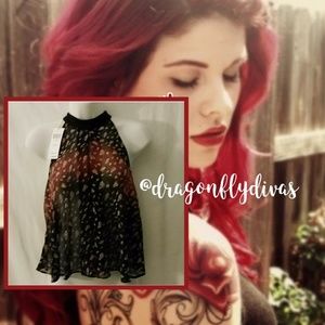 BCBG Floral Print Cold Print Top NWT!